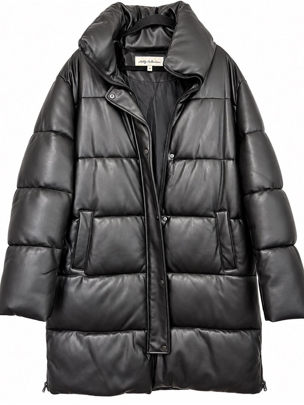 Debby Collection Black Puffer Jacket Size Large Like New